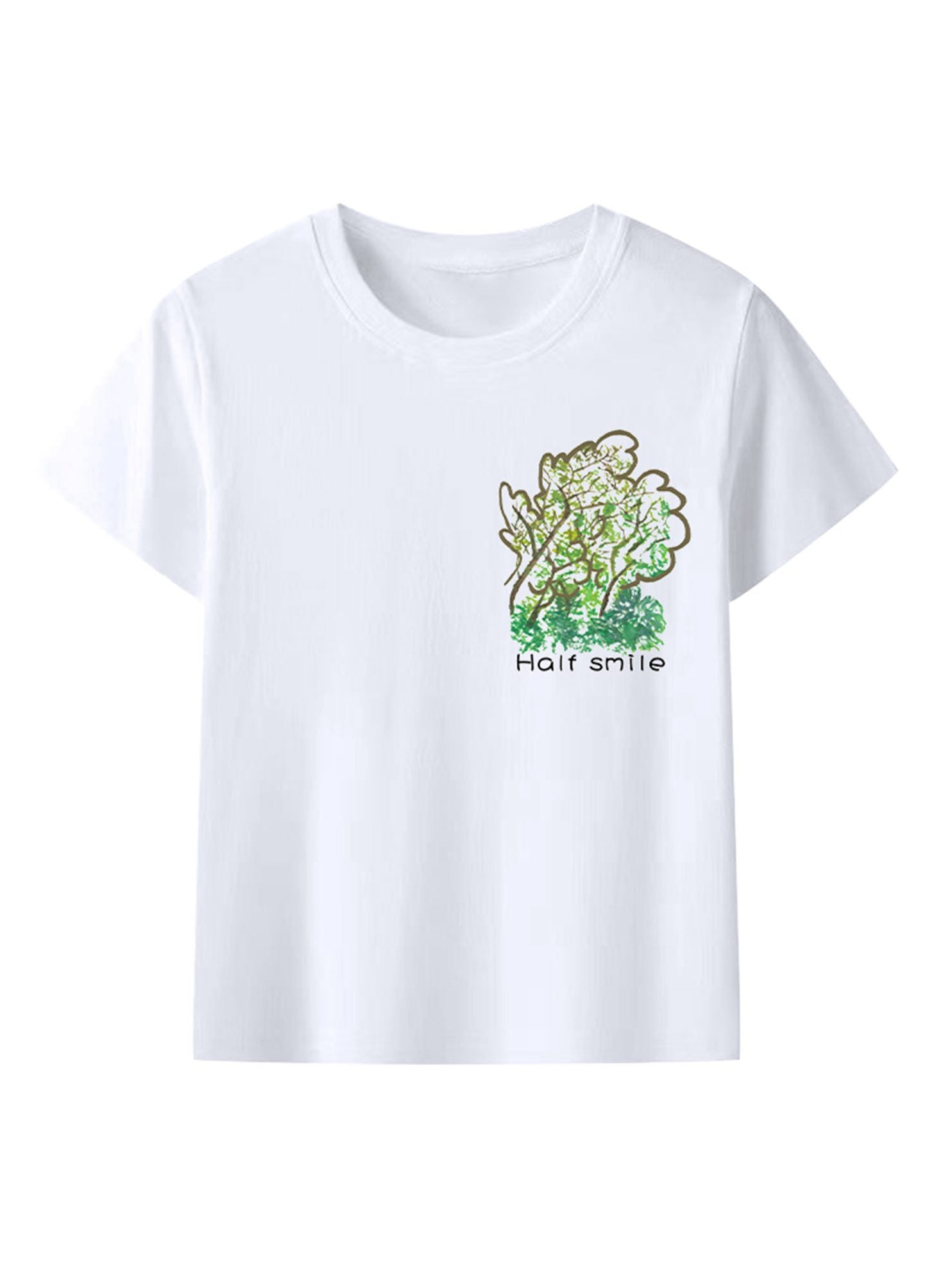 Forest Print White T-Shirt